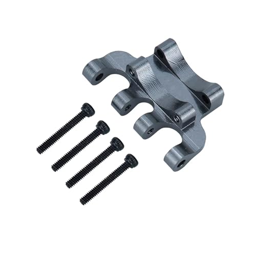 JYYTERD RC Teile Kompatibel Mit Axial Für SCX24 AXI00001 90081 C10 1/24 RC Crawler Autoteile Zubehör Metall Hinterachse Truss Oberlenker-Montagebasis(Gray) von JYYTERD