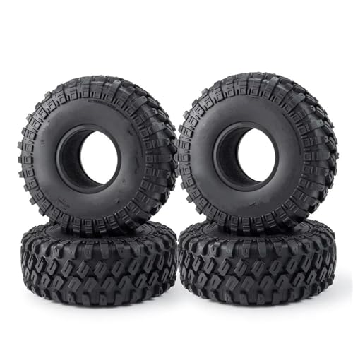 JYYTERD RC Teile Kompatibel Mit Axial Für Scx10 Für TRX4 1/10 RC -Auto -Upgrade Teile 4pcs Räder Reifen Kit Metall 1,9 Beadlock -Rad Rand Gummireifen(Tire) von JYYTERD