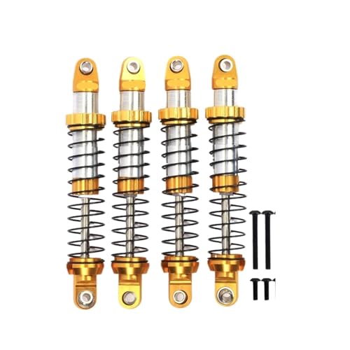 JYYTERD RC Teile Kompatibel Mit Axial Für UTB Für Buggy 1/18 Rc Autos Upgrades Teile Aluminium Vorne/hinten Stoßdämpfer Dämpfer Ölgefüllter Typ(Yellow) von JYYTERD