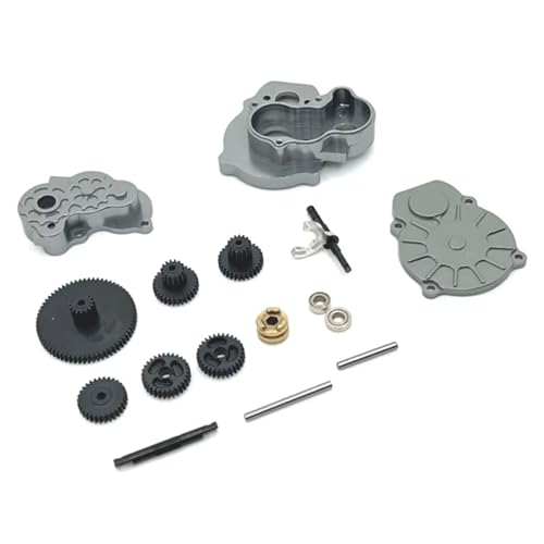 JYYTERD RC Teile Kompatibel Mit FMS Für FCX24 Metallgetriebe Getriebe Set 1/24 RC Autoteile Zubehör(Gray) von hjuink