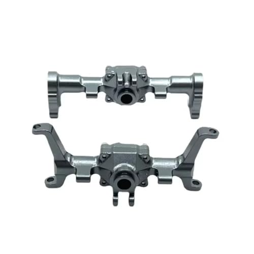 JYYTERD RC Teile Kompatibel Mit FMS Für Xiaoqi Für FCX24 1/24 Rc Auto Ersatzteile Metall Upgrade Modifizierte CNC Vorder- Und Hinterachsgehäuse(Gray) von JYYTERD