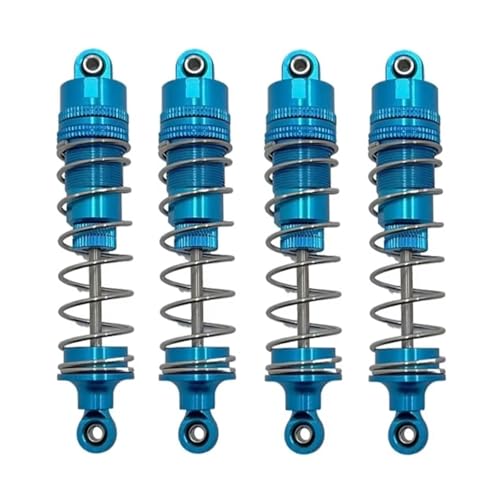 JYYTERD RC Teile Kompatibel Mit HB R1001 Für Bronco R1002 R1003 RC Auto Upgrade Teile Zubehör 4 Stück Metall Öl Stoßdämpfer Dämpfer(Blue) von JYYTERD