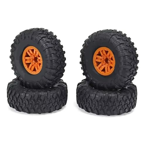JYYTERD RC Teile Kompatibel Mit HB ZP1001 1/10 RC-Fahrzeuge Ersatzteile Upgrade Teile 4 Stück RC-Autoreifen Räder Felgen(Orange) von JYYTERD