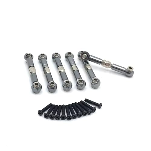 JYYTERD RC Teile Kompatibel Mit HS 18301 18302 18311 18312 18321 18322 6 Stück Metallverbindungsstange Spurstangengestänge 1/18 RC Autoteile Zubehör(Gray) von JYYTERD