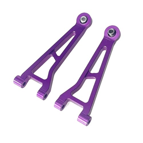 JYYTERD RC Teile Kompatibel Mit Hyper Go 14209 14210 1/14 Fernbedienung Rc Car Upgrade Metallteile Modifikation Vorne Oben Für Swing Arm Upgrade Teile(Purple) von JYYTERD