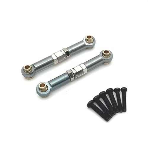 JYYTERD RC Teile Kompatibel Mit MJX 14209 14210 1/14 RC Car Upgrade-Teile Ersatzzubehör Metall-Lenkstangen-Lenkverbindungen Vorne(Gray) von JYYTERD