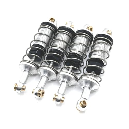 JYYTERD RC Teile Kompatibel Mit MJX 14301 14302 1/14 RC Auto Upgrade Teile Zubehör 4 Stück Metall Stoßdämpfer Öl Dämpfer(White) von hjuink