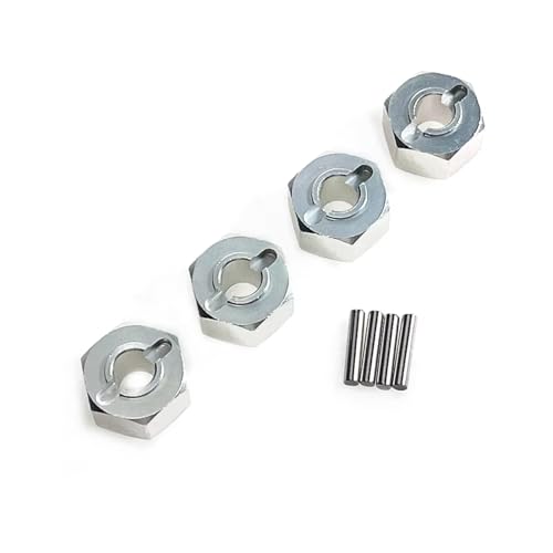 JYYTERD RC Teile Kompatibel Mit MJX Für Hyper Go 14210 14303 16207 16208 1/14 1/16 RC Auto Rad Sechskantstifte 12 Mm Adapter Sechskantstecker(White) von hjuink