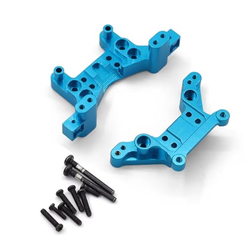 JYYTERD RC Teile Kompatibel Mit MJX Für Hyper Go 16207 16208 16209 16210 H16 Fernbedienung Auto Upgrade Zubehör Metall Vordere Und Hintere Stoßdämpferhalterungen(Blue) von JYYTERD