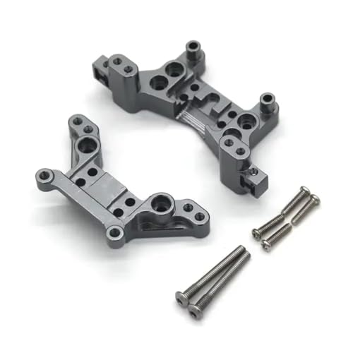 JYYTERD RC Teile Kompatibel Mit MJX H16 16207 16208 16209 16210 1/16 RC Auto-Tuning-Teile-Zubehör, 2-teiliger Metall-Stoßdämpferturm Vorne Und Hinten(Gray) von JYYTERD