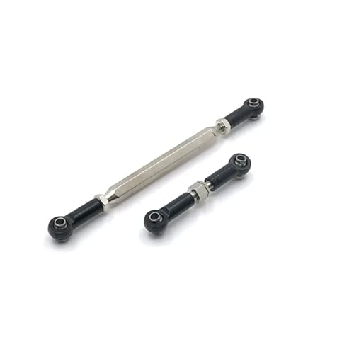 JYYTERD RC Teile Kompatibel Mit MN D90 D99 Für MN-90 FJ-45 1/12 RC Car Crawler Metall Verstellbares Lenkgestänge Servo Link Zugstange Spannschloss(Black) von hjuink