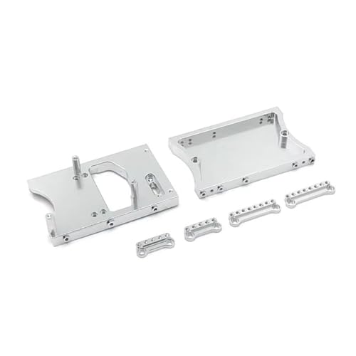 JYYTERD RC Teile Kompatibel Mit MN D90 Für MN98 Für MN45 1/12 RC Auto Upgrade Teile Zubehör Metall Servo Halterung Querträger Stoßdämpfer Halterung(White) von JYYTERD
