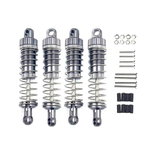 JYYTERD RC Teile Kompatibel Mit MN Für MN-90 Für MN99S Für WPL C14 C24 C34 RC Auto Upgrade Teile Zubehör Metall Stoßdämpfer(Gray) von JYYTERD