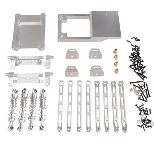 JYYTERD RC Teile Kompatibel Mit MN Für MN168 Für MN78 1/12 RC Auto Teile Metall Upgrade Teile Zubehör Stange Stoßdämpfer Schwachstelle Kit(White) von JYYTERD