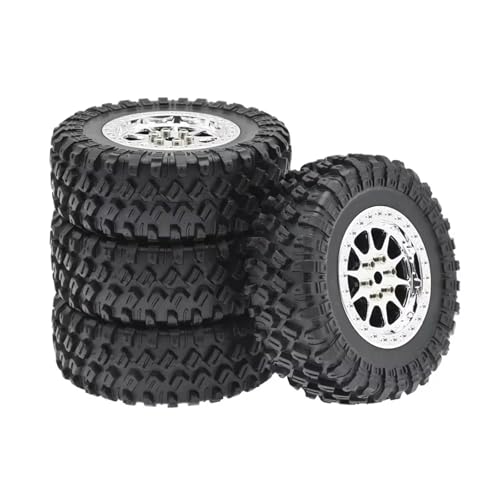 JYYTERD RC Teile Kompatibel Mit MN MN90 MN91 MN99 Für MN99S 1/12 RC Upgrade Teile Modifikation Zubehör Für Klettern Auto Clip Reifen Innen Baumwollreifen(Silver) von JYYTERD
