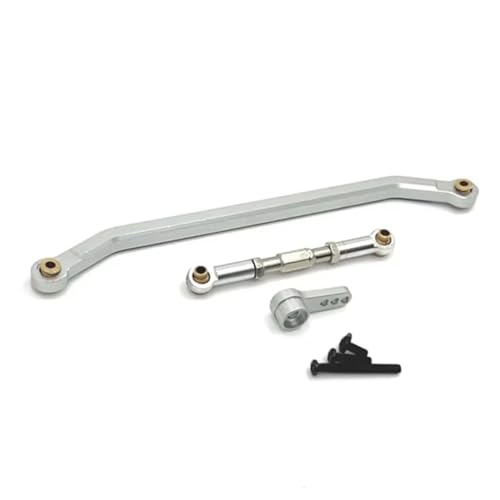JYYTERD RC Teile Kompatibel Mit MN128 Für MN86 Für MN86S Für MN G500 Metall Lenkung Link Stange Zugstange Und Servo Arm 1/12 RC Crawler Auto Upgrade Teile(White) von hjuink