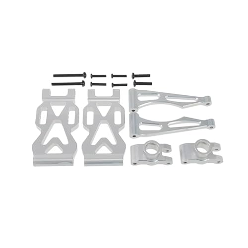JYYTERD RC Teile Kompatibel Mit SCY 1/16 Ferngesteuertem Auto, Upgrade-Zubehör, Hoch Für Geschwindigkeit, Metall-Heck Für Auf- Und Ab-Schwenkarme (L/R), Set-Kit(Silver) von JYYTERD