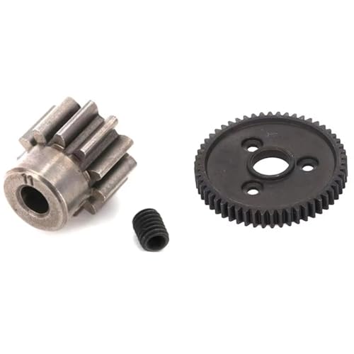 JYYTERD RC Teile Kompatibel Mit Slash 1/10 RC-Autoteil. 1 Stück Stirnradgetriebe Aus Gehärtetem Stahl 54T. 1 Satz Motorzahnradritzel Aus Metall 11T 3,175 Mm 6747. von JYYTERD