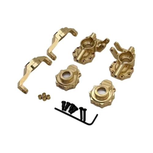 JYYTERD RC Teile Kompatibel Mit TRXS Für TRX4 Für TRX6 4WD HB R1001 R1002 R1003 1/10 RC Auto Metall Upgrade Teile Messing Vorderachse Tasse von JYYTERD