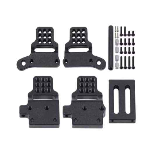 JYYTERD RC Teile Kompatibel Mit Trx4m 1/18 RC Car Upgrade Teil Zubehör Ersatzteile Aluminiumlegierung Stabile Stoßdämpferhalterung(Black) von JYYTERD