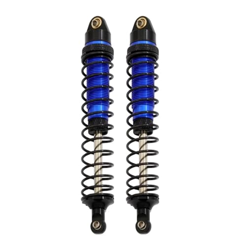 JYYTERD RC Teile Kompatibel Mit Trxs Für Slash 4X4 Für ARRMA Für SENTON 4WD Für Typhon 1/10 RC Auto Upgrades Teile Metall Vorne Und Hinten Stoßdämpfer(Blue,Rear) von JYYTERD