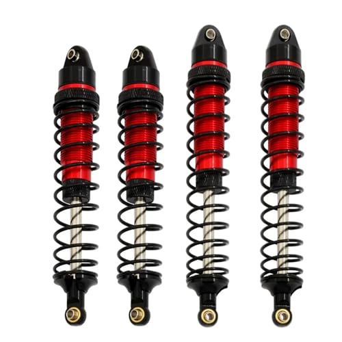 JYYTERD RC Teile Kompatibel Mit Trxs Für Slash 4X4 Für ARRMA Für SENTON 4WD Für Typhon 1/10 RC Auto Upgrades Teile Metall Vorne Und Hinten Stoßdämpfer(Red,1 Set) von JYYTERD