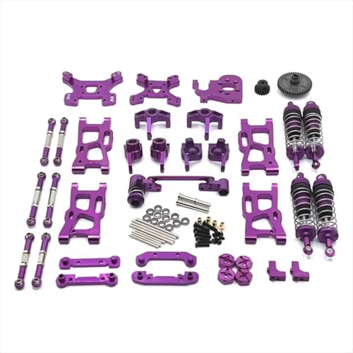 JYYTERD RC Teile Kompatibel Mit WLtoys 124007 124017 124019 144001 144002 144010 Für RIaarIo XDKJ-001 XDKJ-006 AM-X12 RC Auto Metall Upgrade Teile(Purple) von JYYTERD