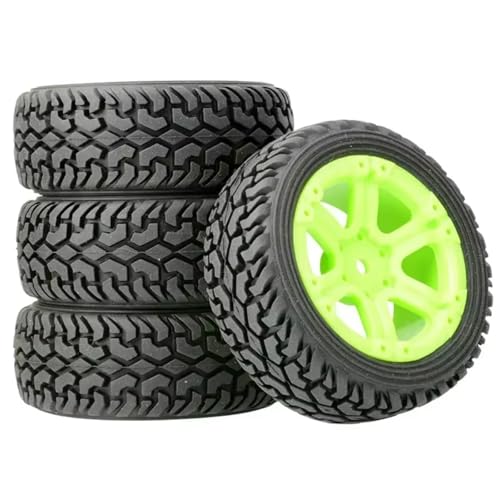 JYYTERD RC Teile Kompatibel Mit WLtoys 144010 144001 124017 1/10 1/14 RC-Auto-Upgrade, Ersatzzubehör, Verbreiterungsräder, 75 Mm Upgrade, Große Reifen(Green) von JYYTERD