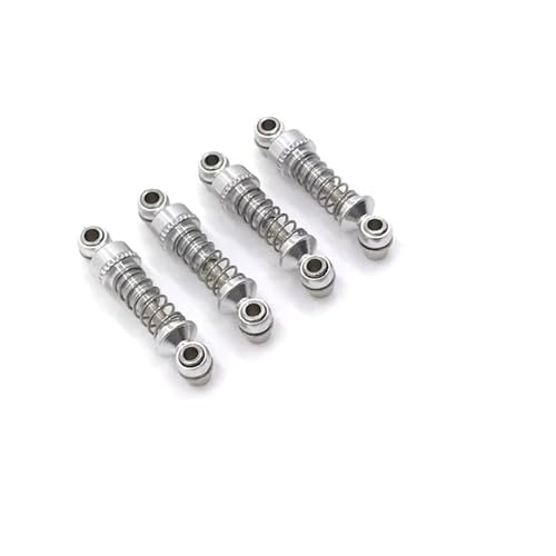 JYYTERD RC Teile Kompatibel Mit WLtoys 284131 K969 K979 K989 K999 P929 P939 1/28 RC Auto Ersatzteile Metall Einstellbarer Stoßdämpfer(White) von JYYTERD