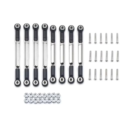 JYYTERD RC Teile Kompatibel Mit WPL B1 B14 B24 C14 1/16 RC Autoersatzteile Upgrade Metallzug Lenkungszug Servozug Basis(Black) von JYYTERD