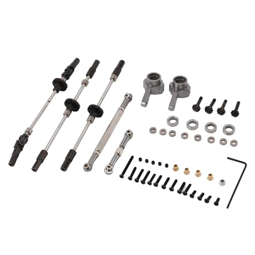 JYYTERD RC Teile Kompatibel Mit WPL B14 B24 C14 C24 C34 C44 B16 B36 Für JJRC Q60 1/16 RC-Autoersatzteile 6X6 Upgrade Stahlzahnradbrückenachsgetriebe von JYYTERD