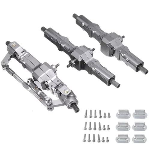 JYYTERD RC Teile Kompatibel Mit WPL B16 B36 Für JJRC Q60 Q63 Q64 Für Fayee FY004 Für MN-77 6WD RC Auto Upgrades Teile Metall Vordere Mittlere Hinterachse(B) von JYYTERD