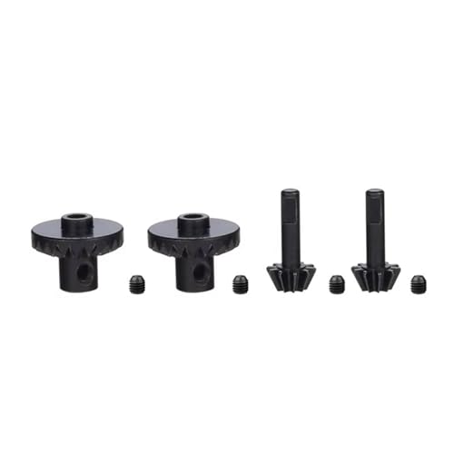 RC Teile Kompatibel Mit WPL B24 B36 C14 C24 Für MN D90 D99 RC Auto Ersatzteile Upgrade Zubehör Stahl Vorder- Und Hinterachsgetriebe Antriebswellengetriebe(Black) von JYYTERD