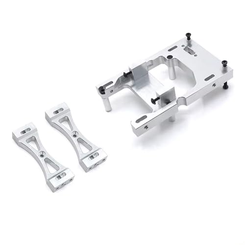 JYYTERD RC Teile Kompatibel Mit WPL C14 C24 B14 B24 Für MN D90 Für MN99S RC-Auto-Upgrades Teile Zubehör Metall-Servohalterung Träger-Querträger-Set(White) von hjuink