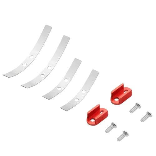 JYYTERD RC Teile Kompatibel Mit WPL D12 B14 B24 B16 B36 RC Truck Autoteile Zubehör Stahlplatten-Stoßdämpfung Für Blattfedern-Aufhängung(Red) von JYYTERD
