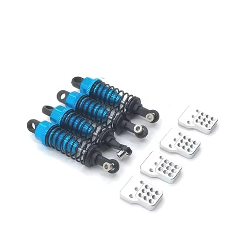 JYYTERD RC Teile Kompatibel Mit WPL Für MN Für Henglong C14 C24 D90 D91 4x4 1/16 1/12 Rc Fernbedienung Auto 4 Teile/Satz Öl Gefüllt Typ Stoßdämpfer(Blue) von JYYTERD