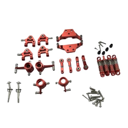 JYYTERD RC Teile Kompatibel Mit Wltoys 1/28 K969 P929 P939 K979 K989 K999 Rc Autoteile Metall Komplettset Upgrade Teile Stoßdämpfer(Red) von JYYTERD