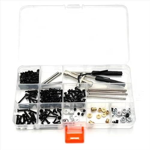 JYYTERD RC Teile Kompatibel Mit Wltoys 104001 104072 1/10 RC Autoteile Zubehör M2,5 M3 Schrauben Fastener Kit Hülle Sechskantschlüssel Reparaturwerkzeuge von JYYTERD