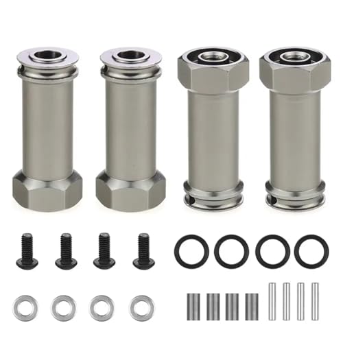 JYYTERD RC Teile Kompatibel Mit Wltoys 12428 12423 1/12 Verlängerung RC Auto Umbauteile 12MM Aluminium Rad Sechskant Adapter Lang 29Mm(Gray) von JYYTERD