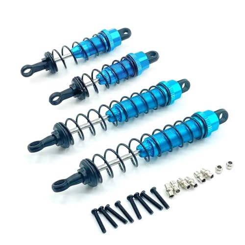 JYYTERD RC Teile Kompatibel Mit Wltoys 12428 12423 12427 12429 FY-03 1/12 RC Auto Upgrades Teile Zubehör Metall Öl Stoßdämpfer(Blue) von JYYTERD