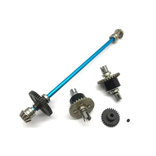 JYYTERD RC Teile Kompatibel Mit Wltoys 144001 1/14 RC Autoteile Ersatzteile Metalldifferential Zentralantriebswelle Untersetzungsgetriebe Motorgetriebe(Blue) von JYYTERD