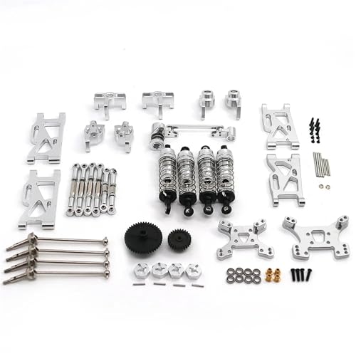 JYYTERD RC Teile Kompatibel Mit Wltoys 144001 124017 124019 RC Fernbedienung Auto Metall Zubehör Nachrüstsatz(White) von JYYTERD