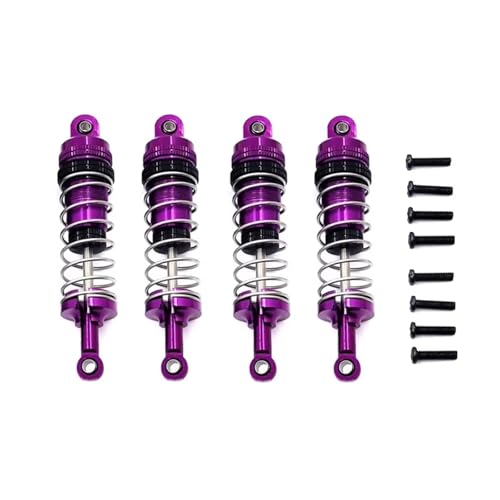 RC Teile Kompatibel Mit Wltoys 144001 144002 144010 124007 124008 124016 124017 124018 124019 4 Stück Metall-Stoßdämpfer RC-Auto-Upgrade-Teile(Purple) von JYYTERD