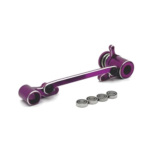 JYYTERD RC Teile Kompatibel Mit Wltoys 144001 144010 124007 124008 124016 124017 124018 124019 Metall Lenkung RC Auto Upgrade Teile Zubehör(Purple) von JYYTERD