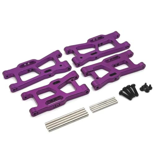JYYTERD RC Teile Kompatibel Mit Wltoys 144001 144010 144016 144018 124007 124008 124016 124018 124019 RC-Autoteile, Vorderer Und Hinterer Aufhängungsarm Aus Metall(Purple) von JYYTERD