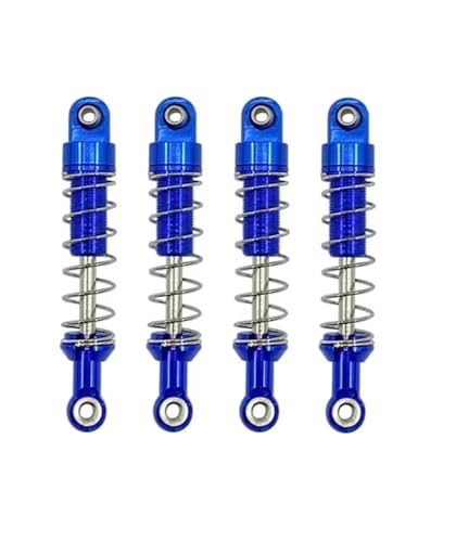JYYTERD RC Teile Kompatibel Mit Wltoys 184011 A959 A959-B A949 A969 A979 K929 1/18 RC Auto Upgrades Teile Zubehör Metall Stoßdämpfer Dämpfer(Blue) von JYYTERD