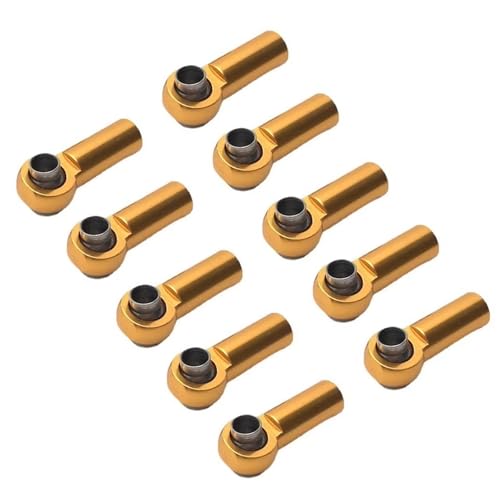 JYYTERD RC Teile Kompatibel Mit Wltoys A959 12428 144001 Für WPL C14 C24 Für MN D90 Für MN99S RC Autoteile 10 Stück Metall M2.5 Verbindungsstange Spurstangenkopf Kugelgelenk(Yellow) von hjuink