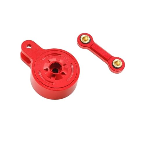 JYYTERD Rc Car Zubehör Kompatibel Mit ARRMA 1/10 3S 4S Für Big Für Rock Für Granite Für KRATON Für Outcast Für SENTON Metall 23T 25T Servo Saver Mit Festem Link(Red,25t) von hjuink