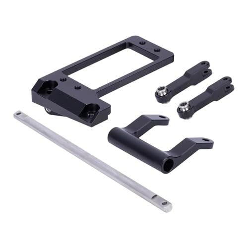 JYYTERD Rc Car Zubehör Kompatibel Mit Axial Für Capra 1/10 RC Autozubehör Ersatzteile Aluminiumlegierung Erhöhte Festigkeit Lenkservounterstützung(Black) von JYYTERD