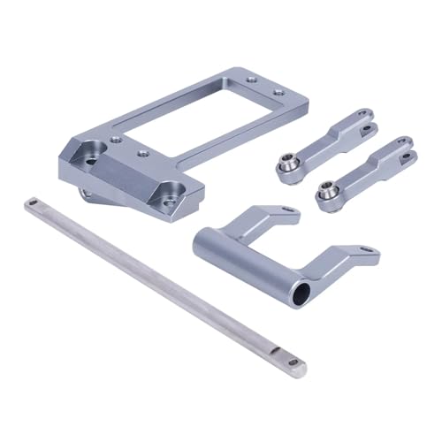 JYYTERD Rc Car Zubehör Kompatibel Mit Axial Für Capra 1/10 RC Autozubehör Ersatzteile Aluminiumlegierung Erhöhte Festigkeit Lenkservounterstützung(Gray) von JYYTERD